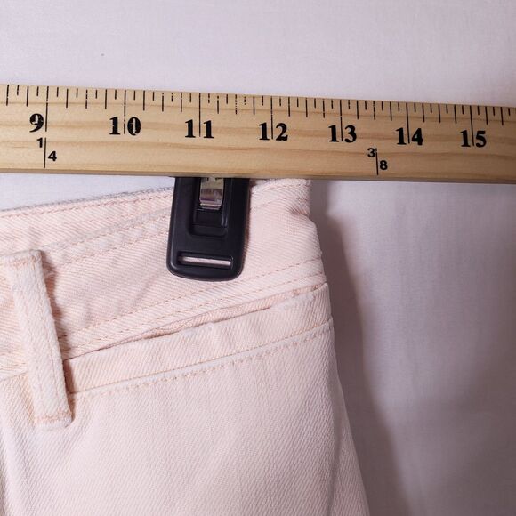 Rebecca Taylor Cropped Jeans 24 Pink High Rise Wide Leg - Picture 8 of 13